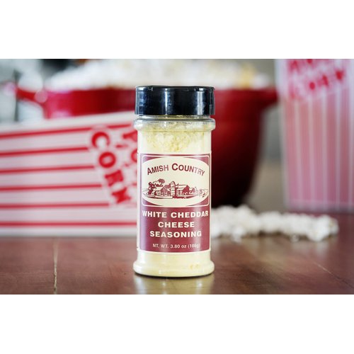 Amish Country Popcorn | White Cheddar Cheese - 3.8 oz Popcorn Seasoning | Old Fashioned, Non-GMO and Gluten Free