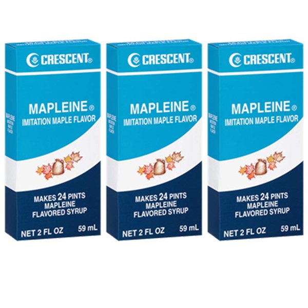Crescent Mapleine Imitation Maple Flavoring 2oz Bottle (Pack of 3)