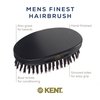 Kent MN11 Finest Men's Hair Brush and Facial Brush for Beard Care - 100% Natural Black Boar Bristle Brush for Mens Grooming, Scalp Brush, 360 Wave, and Beard Straightener For Men's Hair Care