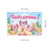 44Pcs Axolotl Birthday Party Supplies Include Happy Birthday Banner-Backdrop-Tablecloth-Balloons-Cake Topper-Cupcake Toppers for Axolotl Party Decorations