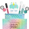 Prim and Pure Mineral Gift Set with Unicorn Mirror| Perfect for Play Dates & Birthday Parties | Kids Eyeshadow Makeup – Mineral Blush | Organic & Natural Makeup Kit for Kids| Made in USA (Blue)