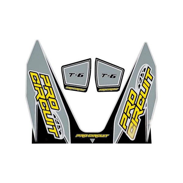 Pro Circuit DC22T6-GRAY T-6 Exhaust Decal - Gray