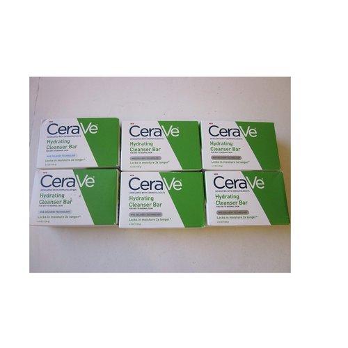 Cerave Hydrating Cleanser Bar For Dry to Normal Skin, 4.5 Oz Pack of 6