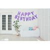 Purple Happy Birthday Aluminum Foil Letters Balloons 16 Inch Aluminum Foil Banner Balloons for Birthday Party Decorations and Supplies