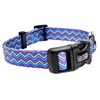DoggyRide Fashion Dog Collar, 10 by 15-Inch, Heightened Hyacinth, Blue/Lime