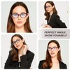 EYEURL Cat Eye Reading Glasses for Womens Set of 2 Blue Light Blocking Computer Readers +1.5 Ladies Eyeglass Quality Frame Lightweight and Comfortable