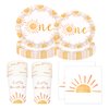 60pcs Boho Sun Birthday Party Paper Napkins First Trip inspired Around The Sun Birthday Decorations Boho Sun Party Decorations Boho Hippie Sunshine Boho Sun Baby Shower Party Supplies Decorations