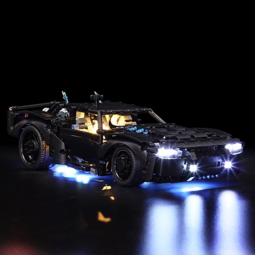YEABRICKS LED Light Kit for Lego - Technic The Batman Batmobile Building Blocks Model, LED Light Set Compatible with Lego 42127(Lego Set NOT Included)