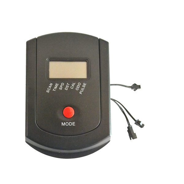 Digital Exercise Bike Monitor Console, LCD Display with Speedometer and Heart Rate Tracking, JST Connector