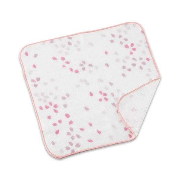 Japanese Cotton Towel Senshu (Osaka) Towel / Washcloth Face Towel Japanese Handkerchief / Made in Japan 100%Cotton Quick Drying Absorbent Ultra Soft thin traditional Japanese pattern (Sakura blizzard)