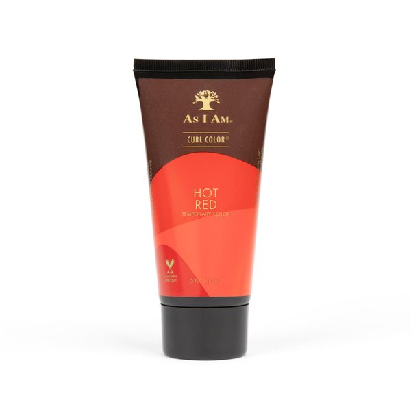 As I Am Curl Color - Hot Red - 3 ounce - Color & Curling Gel - Temporary Color - Medium Hold - Vegan & Cruelty Free