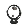 Danielle Creations 6.75-Inch Portable Two-Sided Vanity Round Vanity Makeup Mirror, No-Slip Soft Touch with 360 Rotation, 12x Magnification, Midnight Matte Black