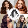 Bicico Heatless Hair Curler, 8 Removable Curling Claw Strips, Adjustable Headband, Soft Satin No Heat Curlers for Long Hair, Lazy Hair Curler, Heatless Curls for Women Curls Wave