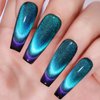SUPWEE 9D Cat Eye Gel Nail Polish with Magnet, 10ML Cateye Nail Polish Gel Holographic Chameleon Effects Magnetic Nail Polish Soak Off UV Gel Manicure DIY at Home 003