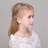 Aswewamt 8 PCS Mini Crystal Rhinestone Princess Crown Hair Comb, Shiny Rhinestone Tiara for Girls Princess Birthday Party Supplies Hair Dectoration