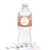 Andaz Press Glitzy Faux Rose Gold Glitter Water Bottle Baby Shower Sticker Labels, It's a Girl!, Rattle Graphic, 20-Pack