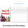 Soiceu Pirate Birthday Invitations, Pirate Party Invites with Envelopes Set of 20