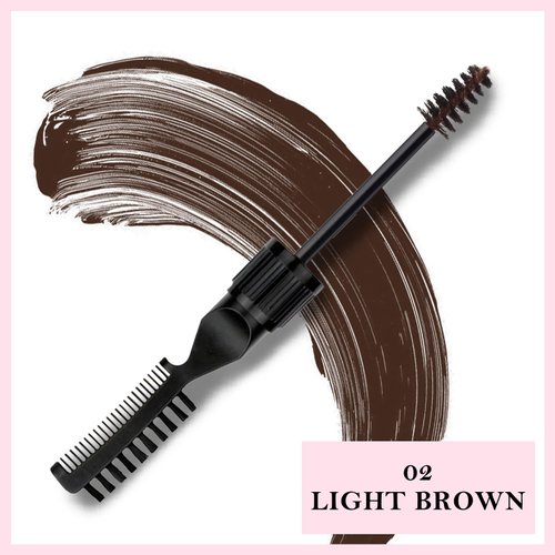 DAGEDA Eyebrow Gel with Dual-Ended Brush, Sculptured Volumizing Eyebrow Mascara for Eyebrow Makeup, Long-Lasting Waterproof Eyebrow Color Eye Brow Gel Brown, 02 Light Brown
