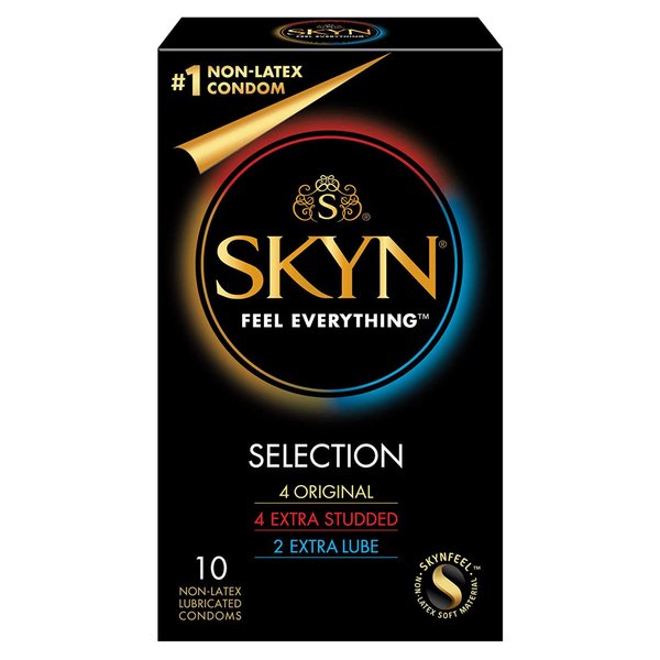 SKYN Selection Non-Latex Lubricated Condom Variety Pack, 10 Count (2076404)