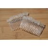 Genuine Frosted White Sea Glass Hair Comb (Set of 2)