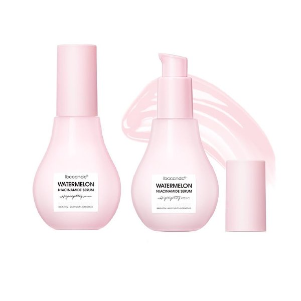2 Pcs Watermelon Moisturizer Facial Serum - Brighten, Moisturize, and Lightweight Glow Facial Serum & Priming Liquid Highlighter.