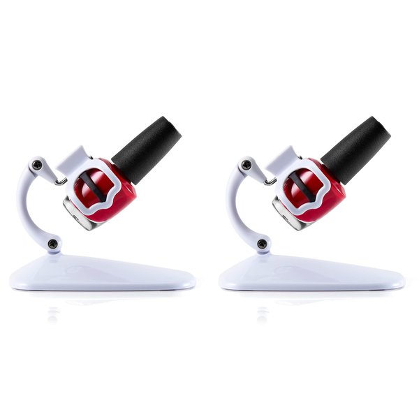 Grip & Tip Adjustable Nail Polish Holder – Nail Tools for Pedicure Kit, Manicure Painting Set and Nail Art Supplies, Nail Polish Organizer, Nail Polish Accessories 2 pk White