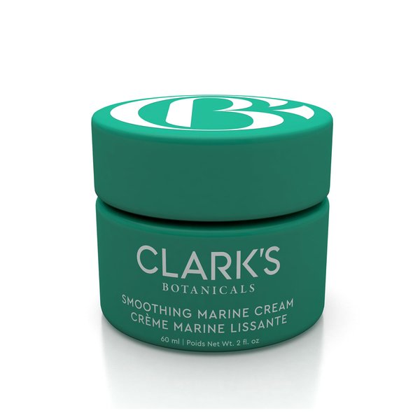 Clark's Botanicals Smoothing Marine Cream: Lightweight Face Moisturizer, Normal to Oily Skin with Antioxidants, Stimulates Hyaluronic Acid Production & Clears Pores, 60ml | 2oz