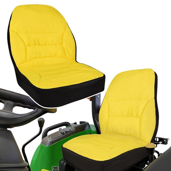 LP95233 Waterproof Seat Cover Cushioned with Oxford 300D Fabric for John Deere Compact Utility Tractor Seat Cover Back Up to 18" High Compatible with 3E Series, 3R Series, 4M Series,1023E Tractor