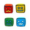 Shopular 4.7” Geometry Cube Plush Toys Stuffed Plushie Doll Small Pillow Pendant Game Cute Kids Fans Collection Birthday Gift (4 PCS)