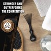 Bossman THE CLAW Round Hair Brush Cleaner Tool 3 Inch - Cleans Boar Bristle, Wave or Plastic Brushes and Combs - Black Hairbrush Cleaning Rake - Cat Brush & Dog Brush Cleaner