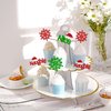 Gyufise 24Pcs Naughty Or Nice Cupcake Toppers Red Green Glitter Christmas Cupcake Pick Decorations for Merry Christmas Theme Birthday Baby Shower Party Happy New Year Party Supplies