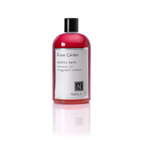 Rose Garden Bubble Bath by Nabila K - Essential Oils with Natural Ingredients for Sensitive Skin, Tear-Free, Gentle, Moisturizing - Luxury for Women & Men, 16 oz