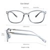 LifeArt Blue Light Blocking Glasses, Anti Eyestrain, Computer Reading Glasses, Gaming Glasses, TV Glasses for Women Men, Anti Glare (Clear Grey, 3.00 Magnification)