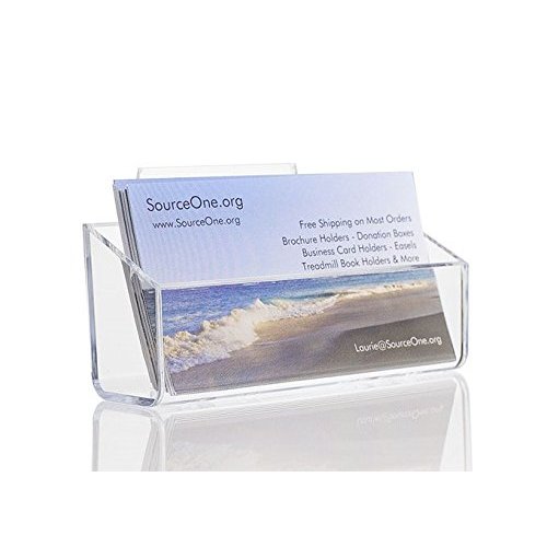 Source One Deluxe Slotwall/Slatwall Clear Business Card Holder - Gift Card Holder (6 Pack)