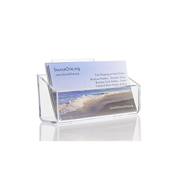 Source One Deluxe Slotwall/Slatwall Clear Business Card Holder - Gift Card Holder (6 Pack)