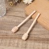 Qianyu 2 Pcs Wooden Honey Mixing Stirrers 6 Inch / 15cm Mini Reusable Wooden Dipper Sticks Server for Honey and Syrup Jar Dispense Drizzle Jam Honey Dippers Spoons Honeycomb Sticks