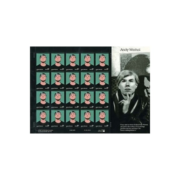 Andy Warhol 20 x 37 Cent U.S. Postage Stamps 2001