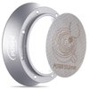 54mm Espresso Dosing Funnel & 53.5mm Puck Screen,PUSEE Coffee Dosing Ring Aluminum Metal,Reusable 1.7mm Thickness 150μm Espresso Puck Screen 316 Stainless Steel Fits 54mm Portafilter
