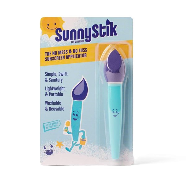 SunnyStik: No-Mess No-Fuss Sunscreen Applicator for Kids, Tulip Shaped Connector for Precise Application | Effortless Coverage on Tiny Faces, Nose, Ears, Chins & Hands | Reusable & Vibrant Design