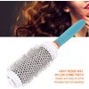 Ultra Small Round Hair Brush, Professional Aluminum Round Brush for Blow Drying Thermal Barrel Brush for Sleek Precise Heat Styling and Salon, Lightweight Antistatic Bristle Hair Brush(45#)