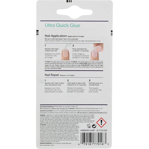 Nailene Ultra Quick Nail Glue 0.10 oz (Pack of 8)