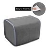 Yarwo 2 Slice Toaster Cover with Pockets and Top Handle, Nylon Toaster Cover Fits for Most Standard 2 slice Toasters, Gray with Grid