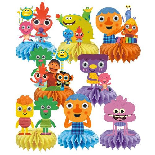 Simple Songs Honeycomb Centerpieces Party Supplies for Songs Theme Birthday Party Decorations, 8Pcs Double Sided Table Decor Music Party Favors for Fans Kids Boys