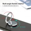 [2 Pack] Round Ultra-thin Cell Phone Ring Holder Stand,360 Degree Rotation and 180 Degree Adjustable Finger Ring Kickstand with Polished Metal Phone Grip (Silver)