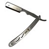 Classic Samurai CS-102 Stainless Steel Professional Barber Straight Edge Razor with 15 Astra Double Edge Razor Blades (Silver + 15 Astra Blades)