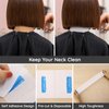Segbeauty Hair Cutting Cape for Hairstylist, 55" x 63" Water-proof Black Salon Capes for Clients, Professional Barber Capes with Adjustable Neck Size, Hair Capes with Neck Straps Neck Duster Brush