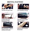 XMASIR Henna Tattoo Kit Stencils, 16 Sheets Temporary Reusable Tattoo Sets Indian Arabian Temporary Tattoo Templates Kit for Body Art Paint