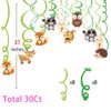 Anor Wishlife 30Ct Woodland Animals Decorations,Forest Animal Decorations,Fox Hanging Swirl Ceiling Streamers Decorations for Girls,Boys,Kids Home,Classroom,Baby Shower,Office
