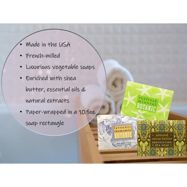 Greenwich Bay Trading Company Set of Two 10.5 oz Shea Butter Soap Bars (Pineapple)