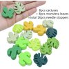 16pcs Knitting Needle Stoppers Cute Cactus and Monstera Leaf Needle Point Protectors Stitch Stoppers Knitting Supplies Accessories